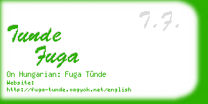 tunde fuga business card